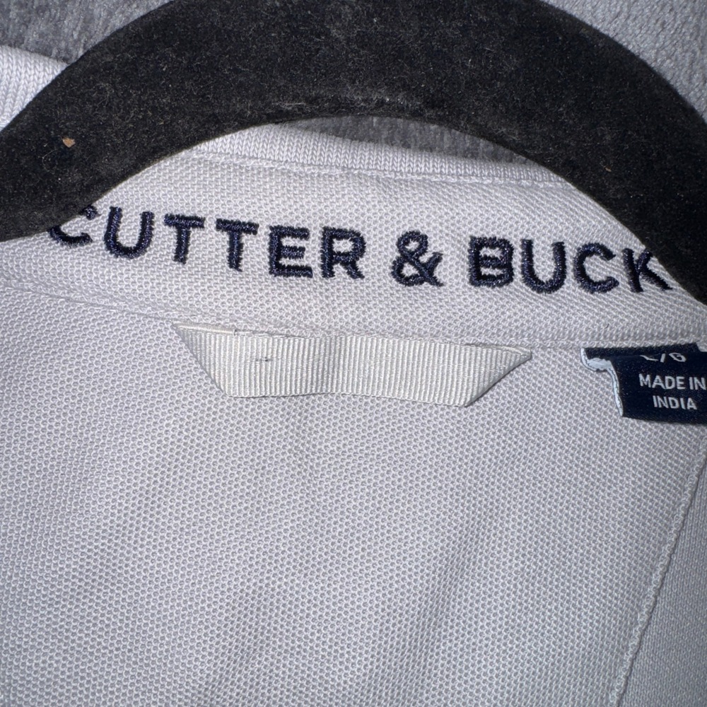 Cutter & Buck Mens Advantage Polo Shirt Light Grey Short Sleeve L MCK00158 - Picture 4 of 12
